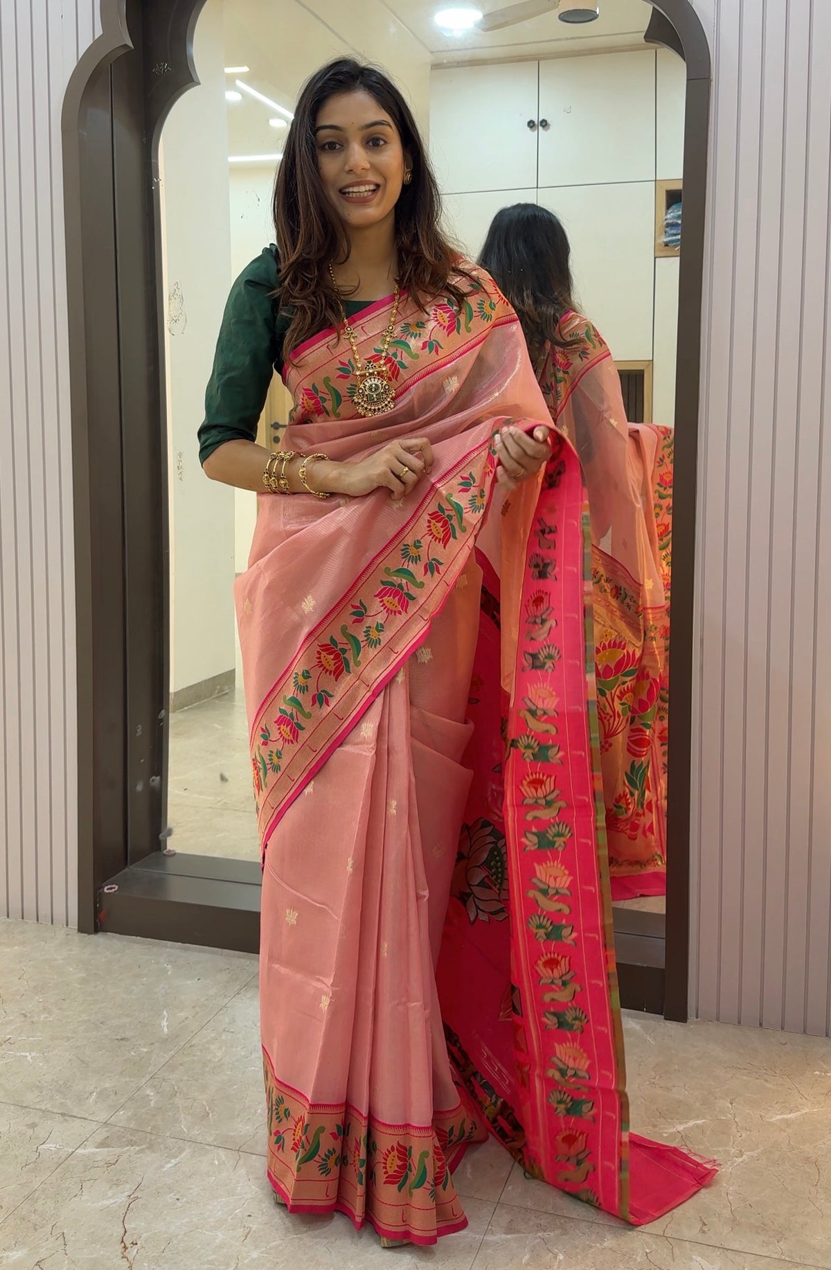 LTS02 Lotus Tissue Saree