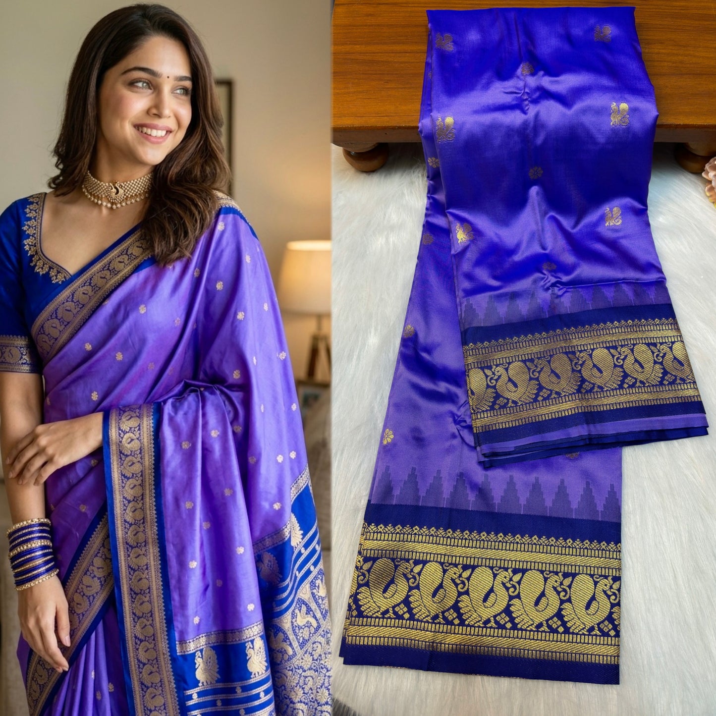 GP001 Peacock Gadwal Paithani!