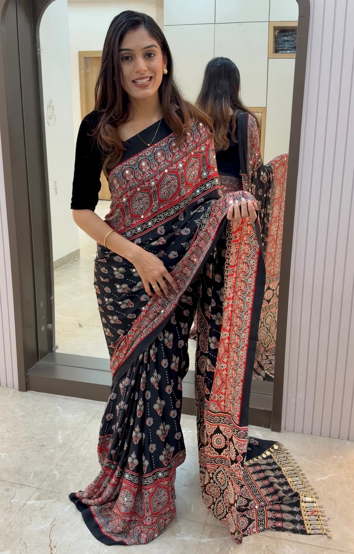 MW03 Ajarakh Print Modal Silk