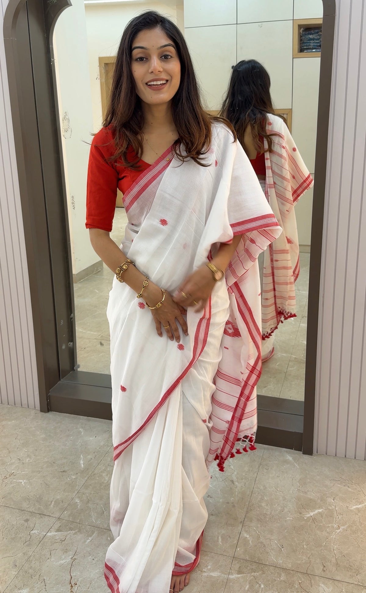 HJS01 HANDLOOM JAAMDANI SAREE