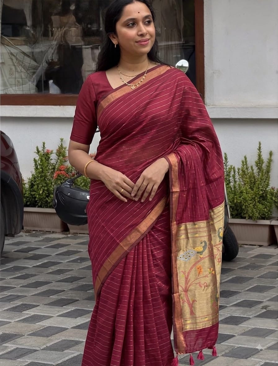 JM001 Pure Cotton Jamdani Saree!