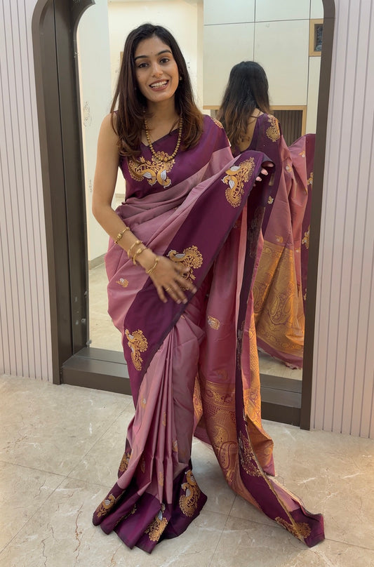 MBB01 Morni Brocade Border Saree