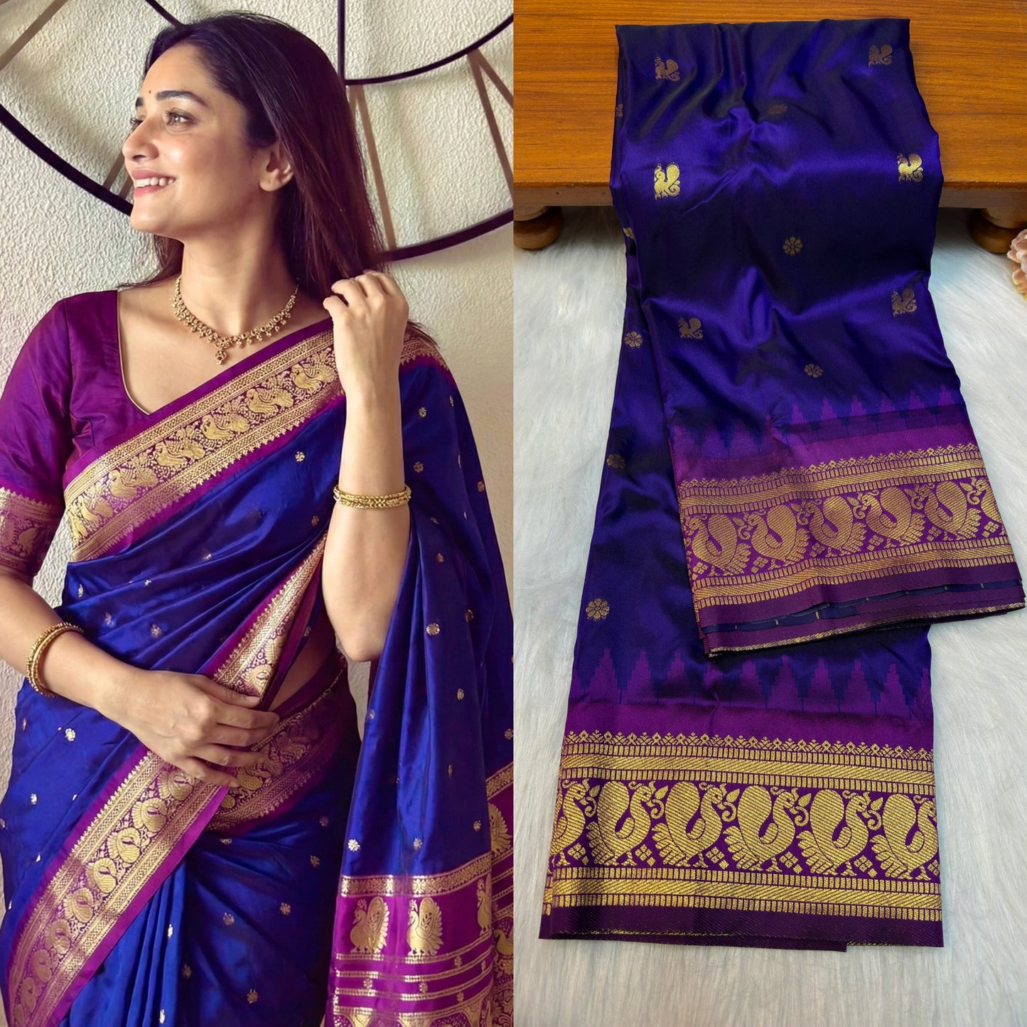 GP001 Peacock Gadwal Paithani!