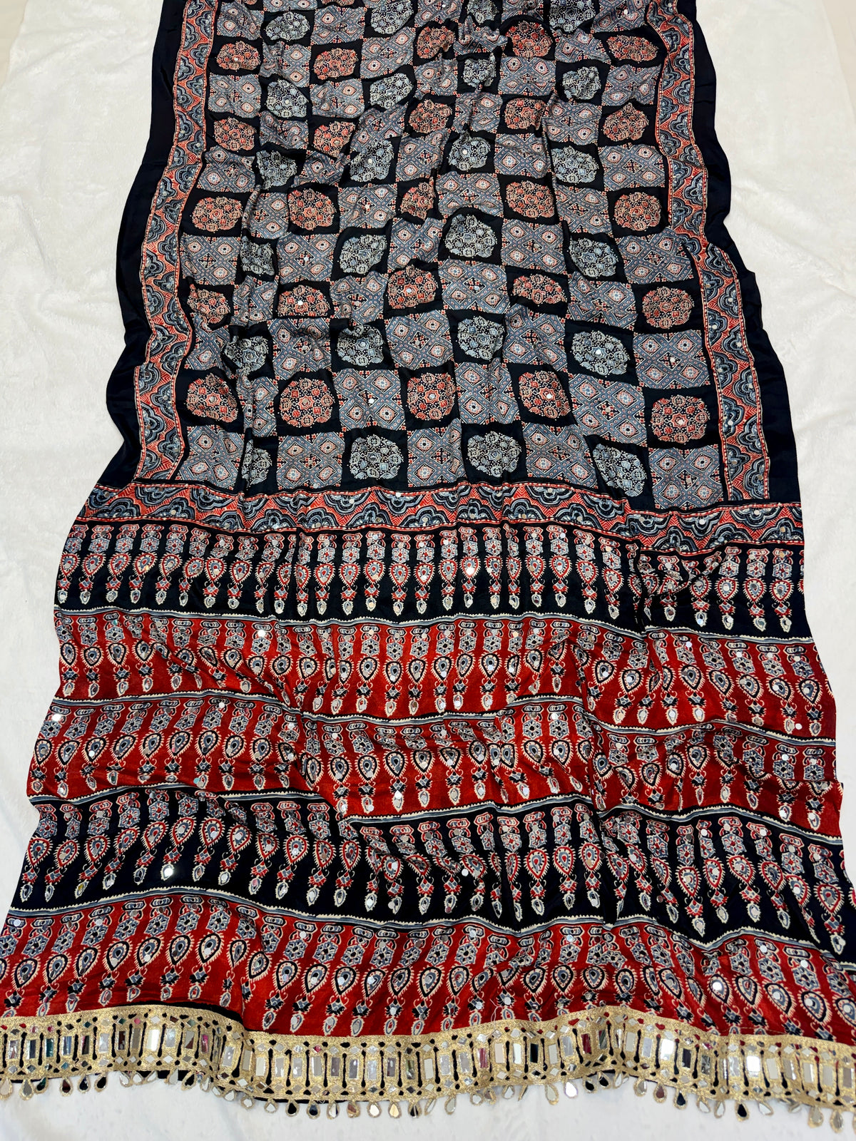 MW01 Ajarakh Print saree
