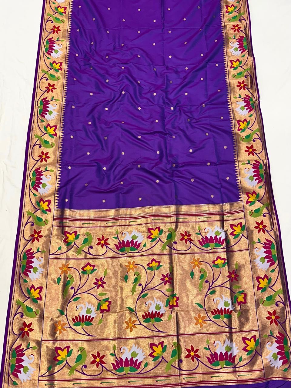 SWN01 SWAN BROCADE PAITHANI