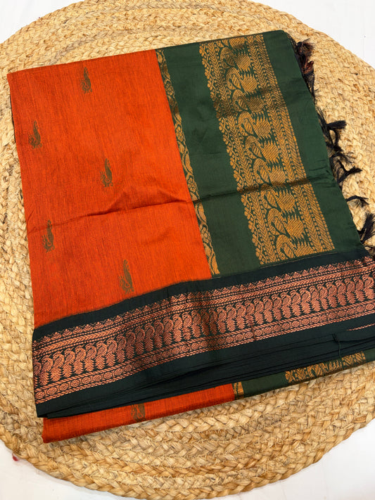 PG002 Pure cotton Gadwal Saree