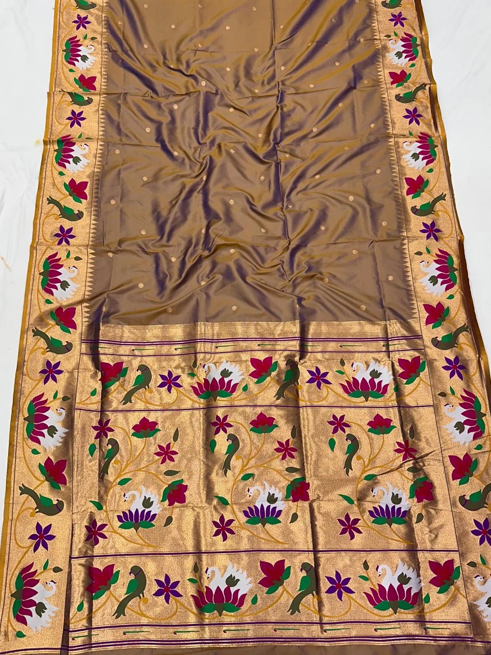SWN01 SWAN BROCADE PAITHANI