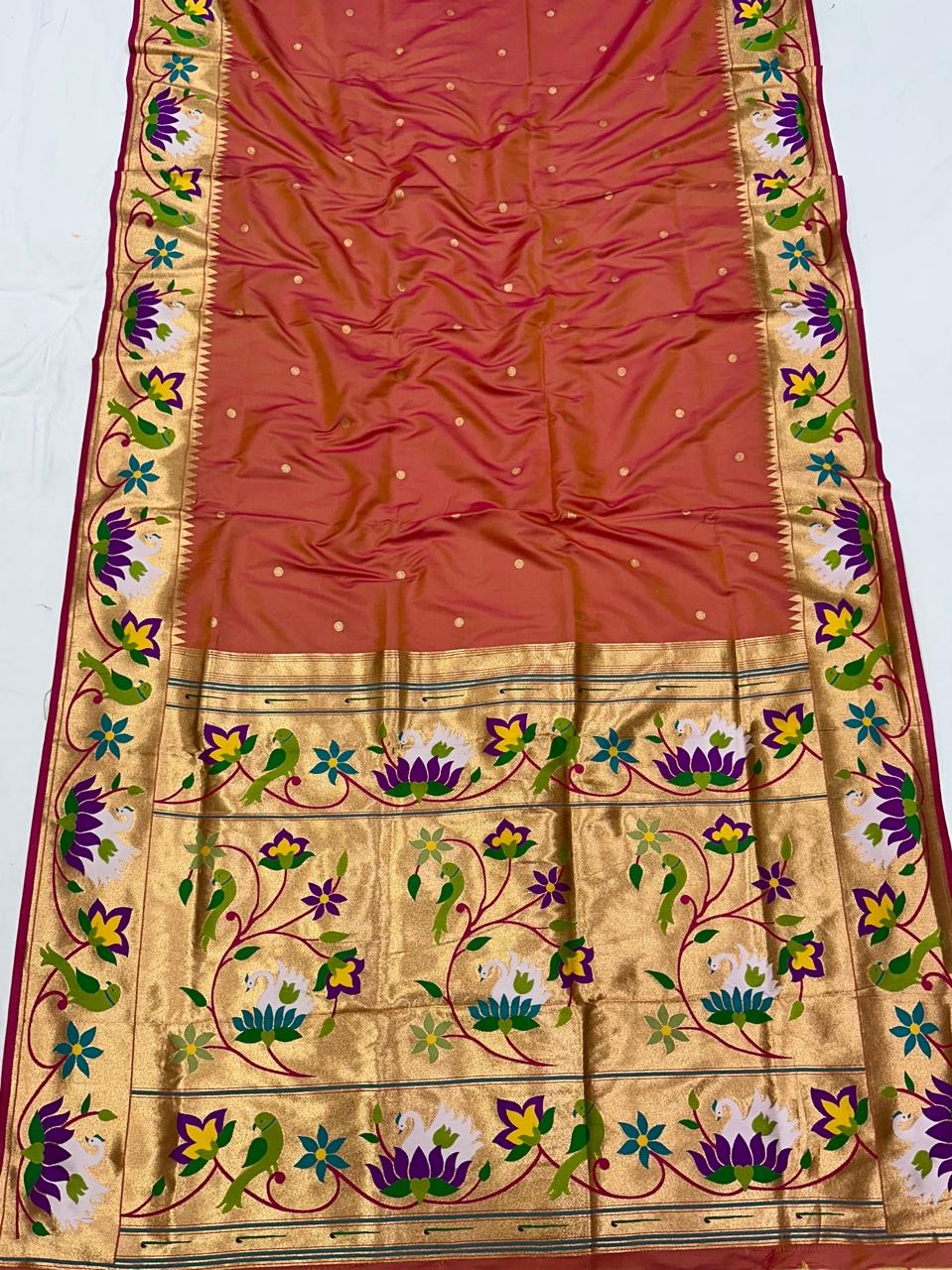 SWN01 SWAN BROCADE PAITHANI