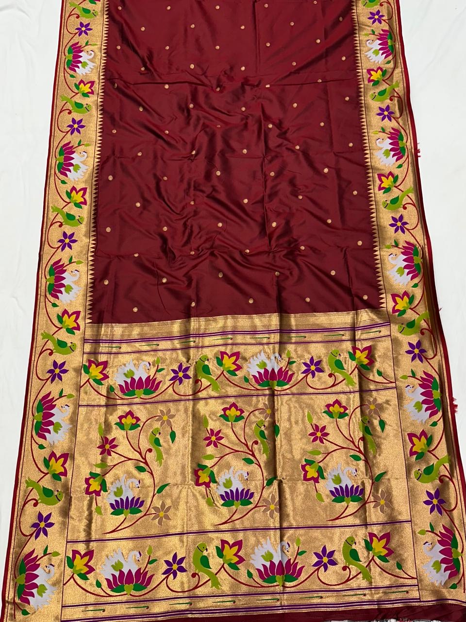 SWN01 SWAN BROCADE PAITHANI