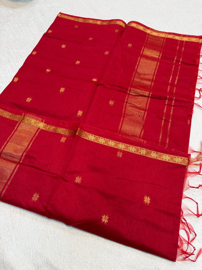 CM001 Cotton Maheshwari Saree!