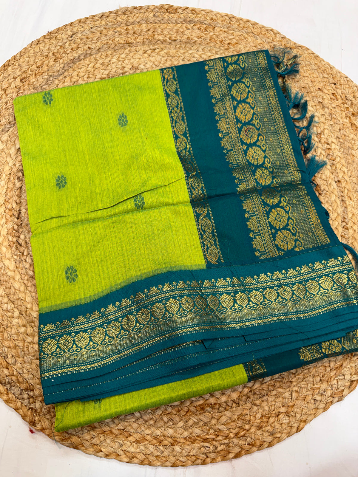 PG002 Pure cotton Gadwal Saree