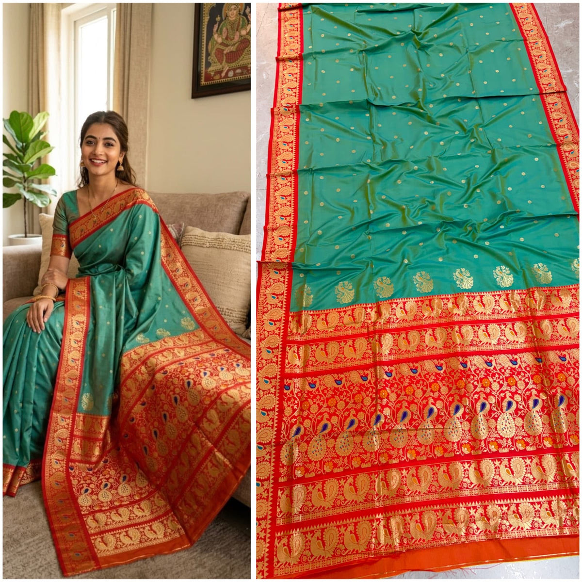 RP001 Soft Silk Peshwai Paithani!