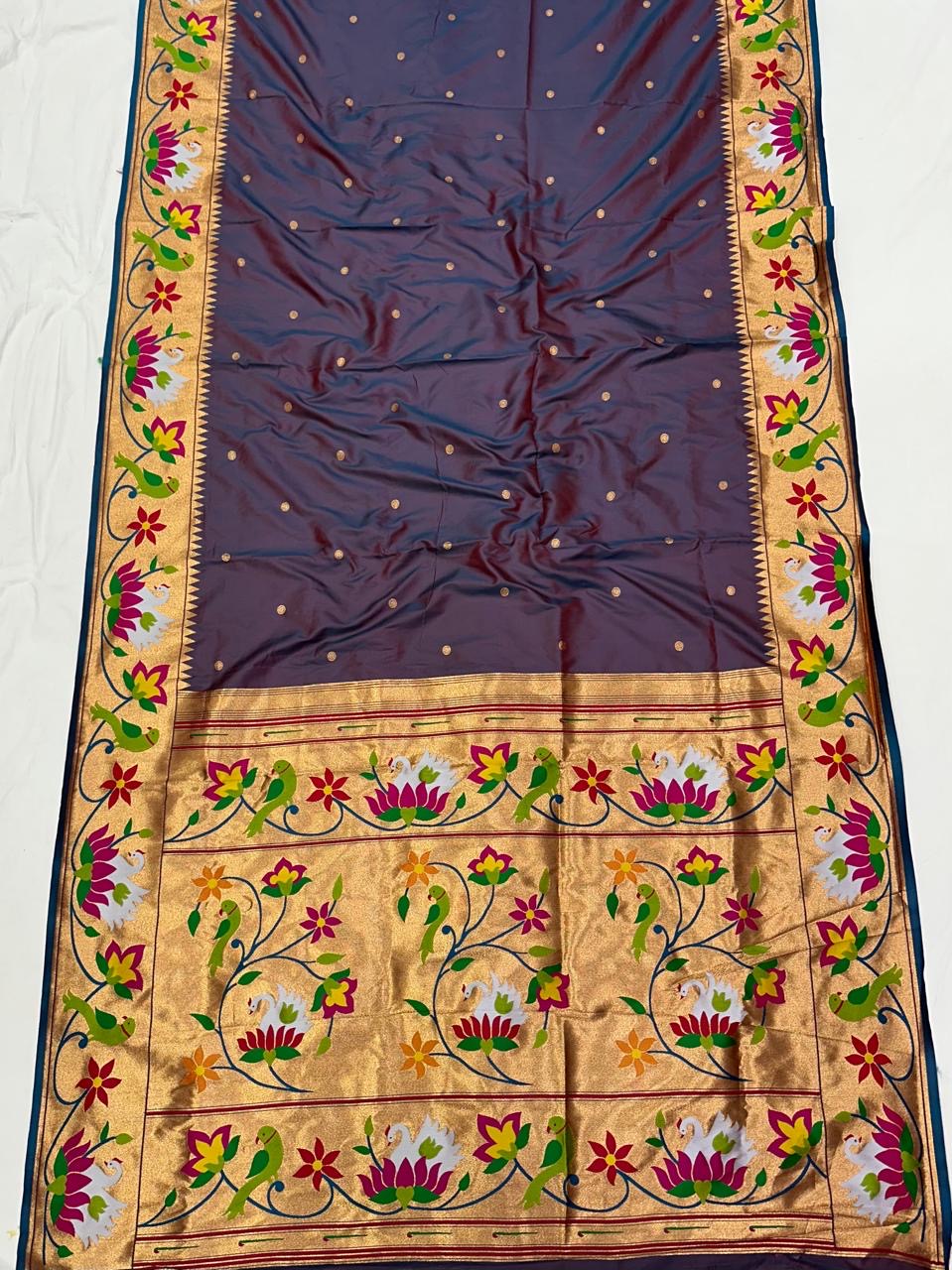 SWN01 SWAN BROCADE PAITHANI