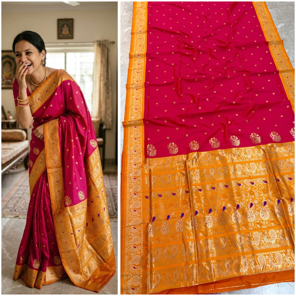 RP001 Soft Silk Peshwai Paithani!