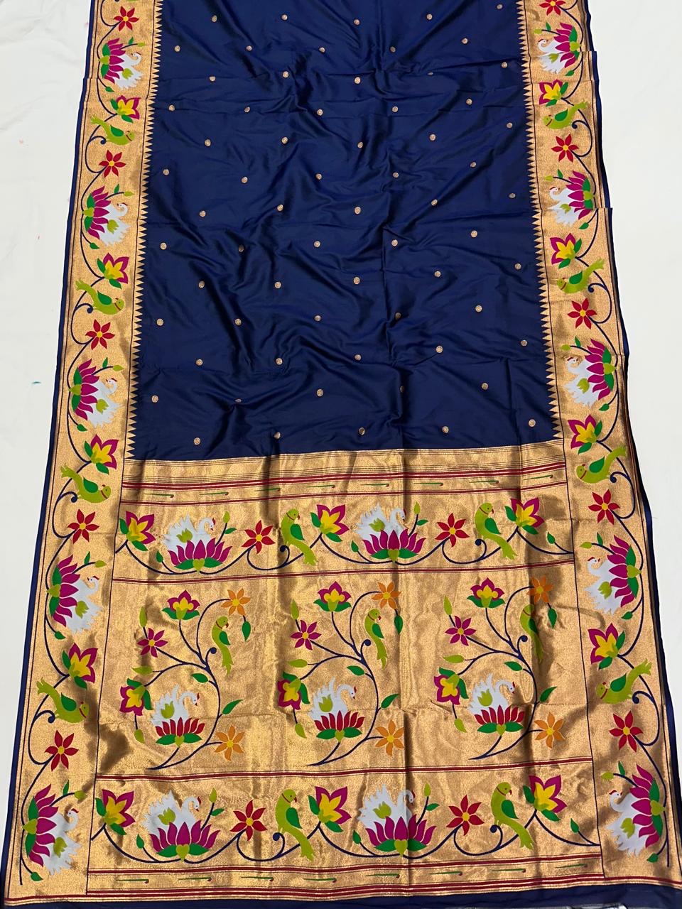 SWN01 SWAN BROCADE PAITHANI