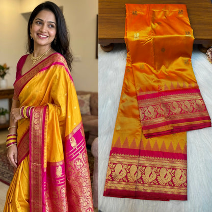 GP001 Peacock Gadwal Paithani!