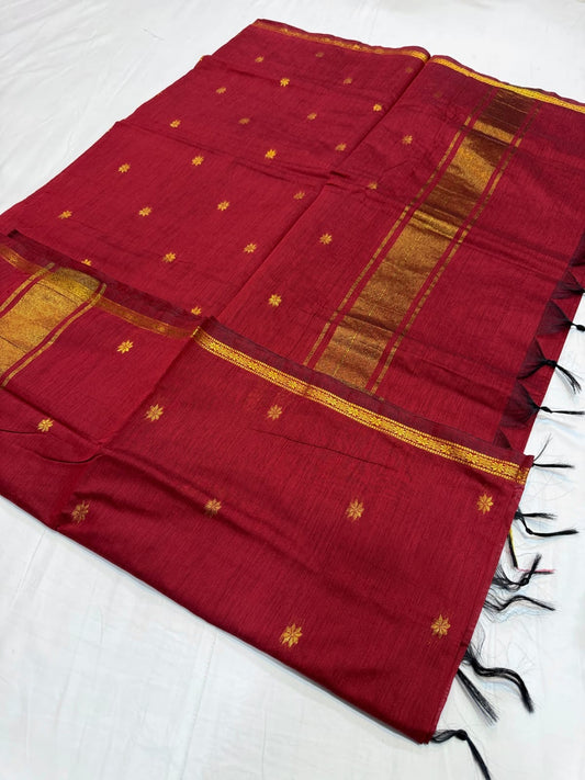 CM001 Cotton Maheshwari Saree!