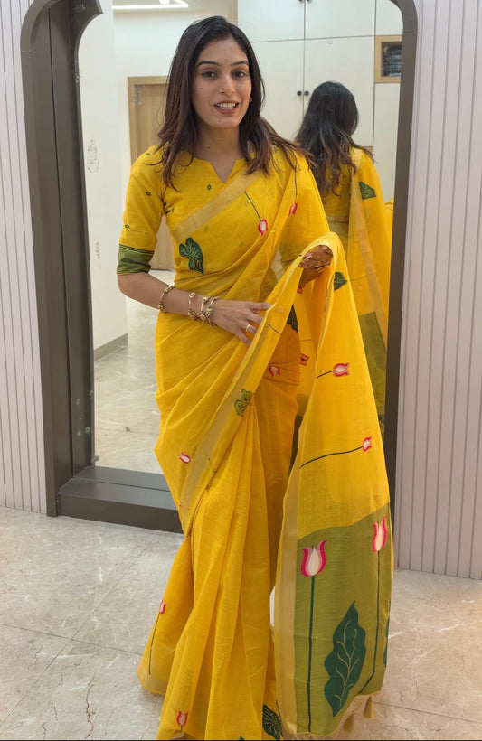 JS03  Lotus JaamDani Saree