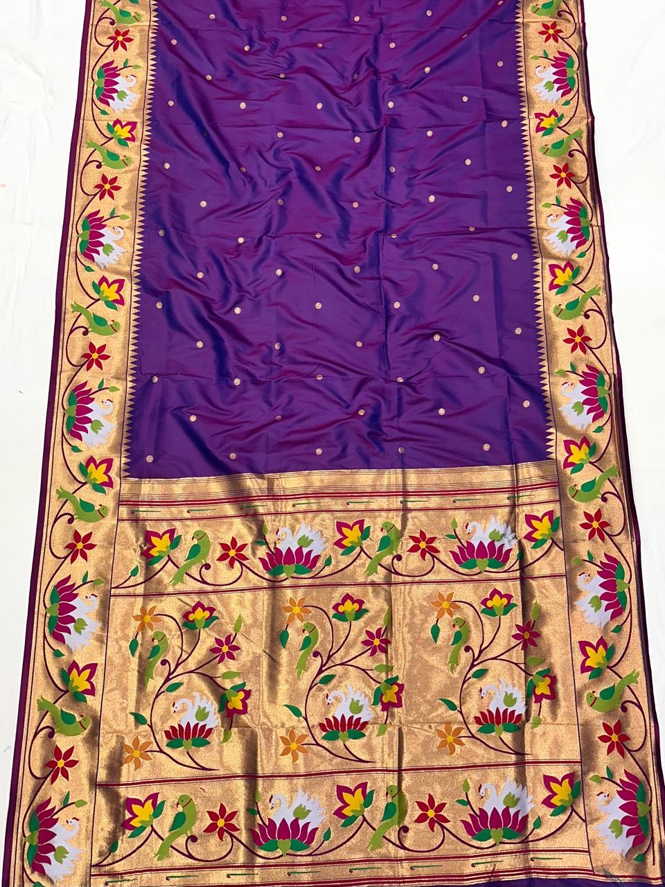 SWN01 SWAN BROCADE PAITHANI