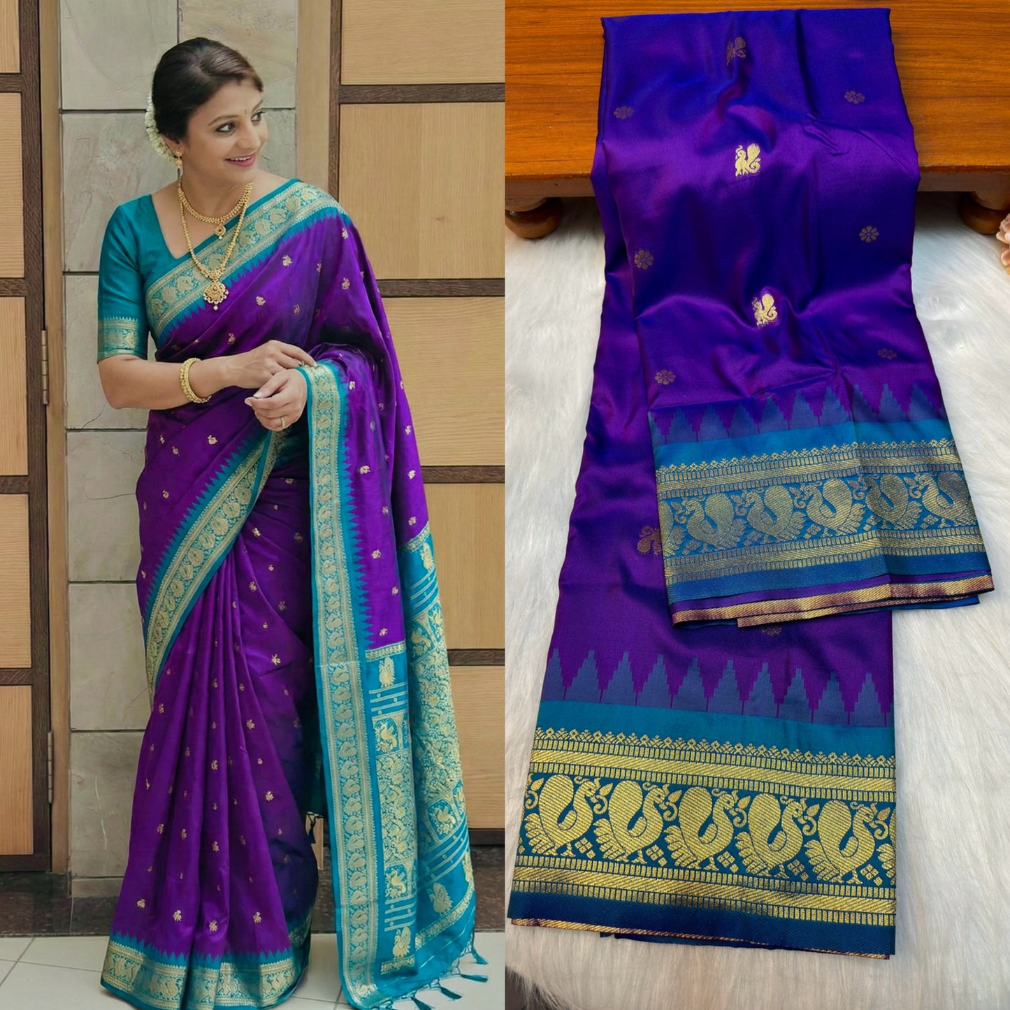 GP001 Peacock Gadwal Paithani!