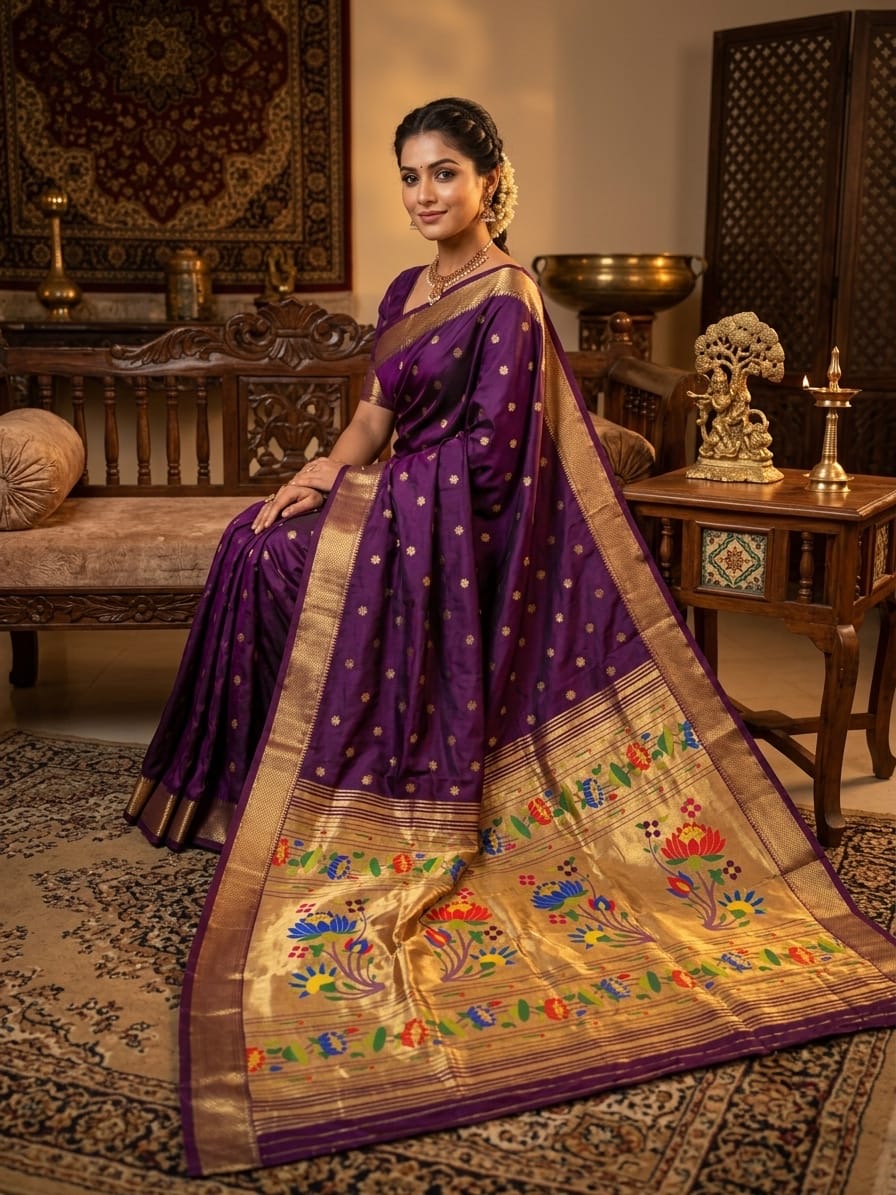 LT001 Lotus Pallu Paithani!