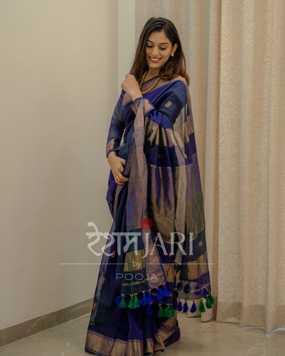 MS002 Lotus butta Maheshwari Saree!