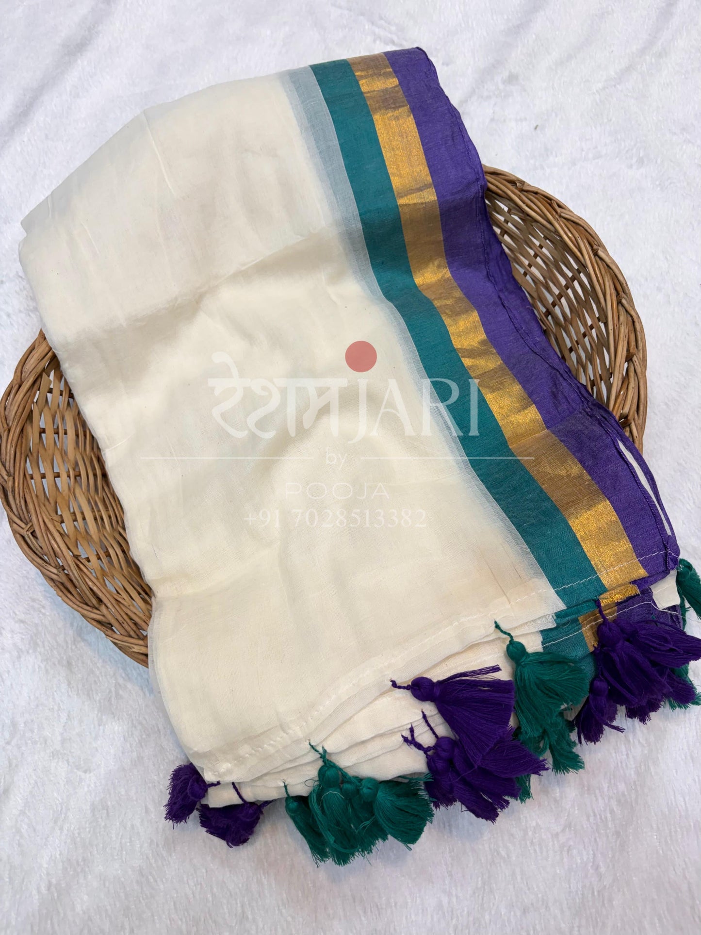 ML007 Pure Mul Cotton Saree!
