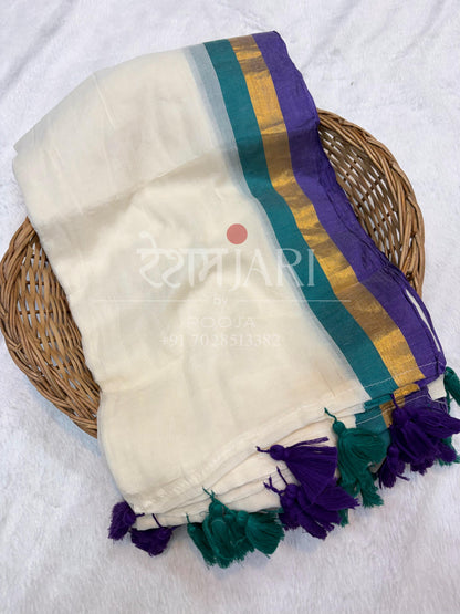 ML007 Pure Mul Cotton Saree!