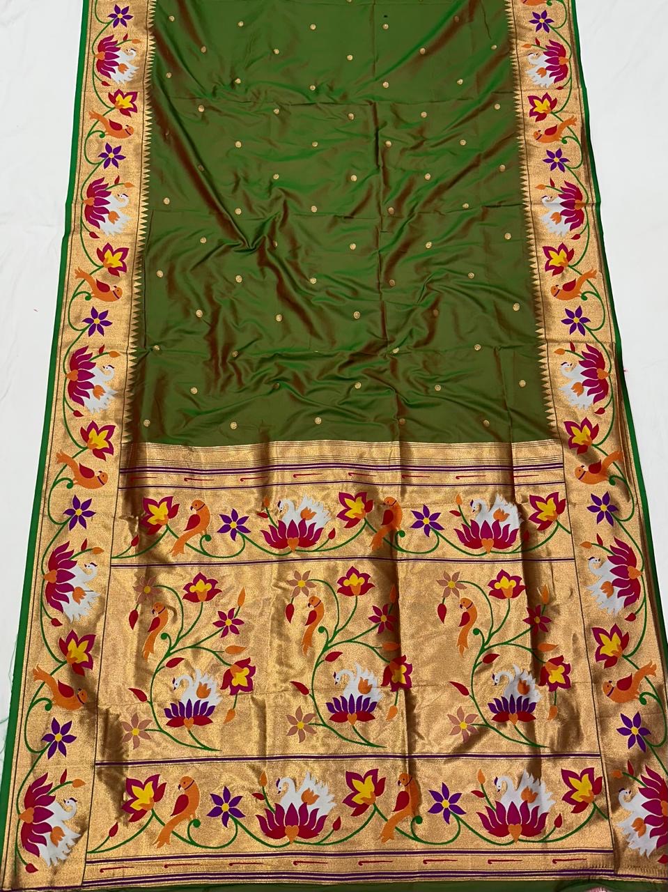 SWN01 SWAN BROCADE PAITHANI