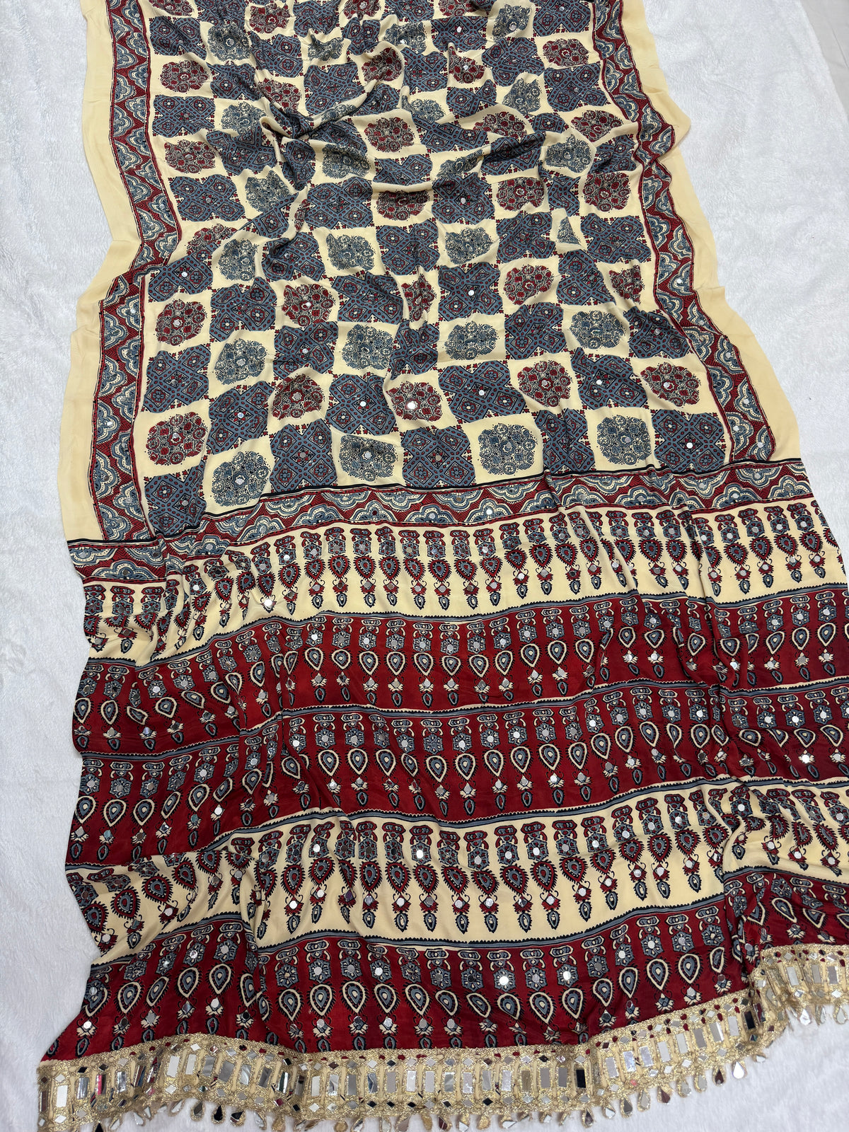 MW01 Ajarakh Print saree