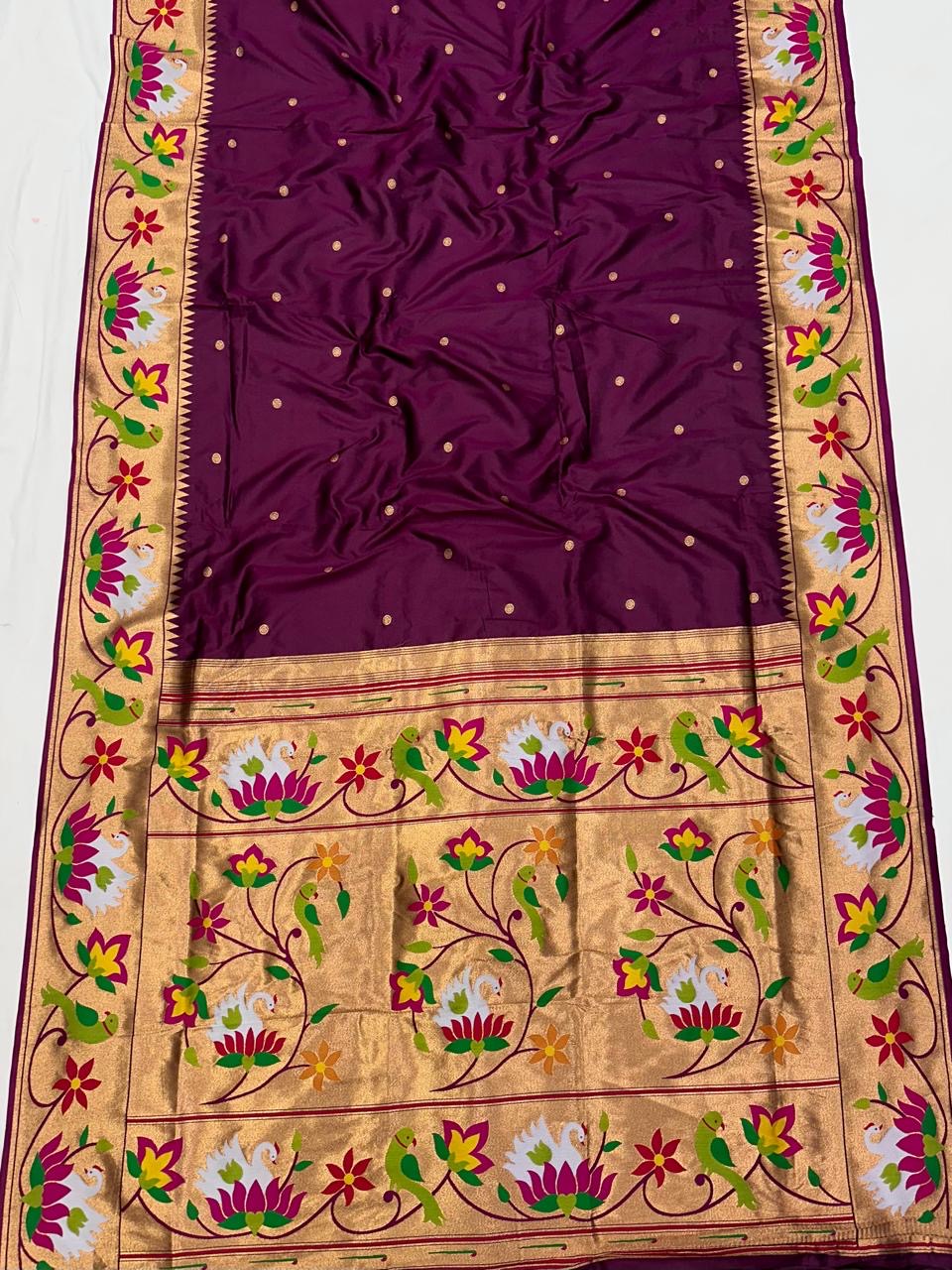 SWN01 SWAN BROCADE PAITHANI