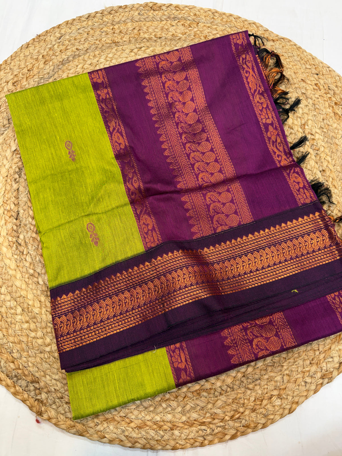 PG002 Pure cotton Gadwal Saree
