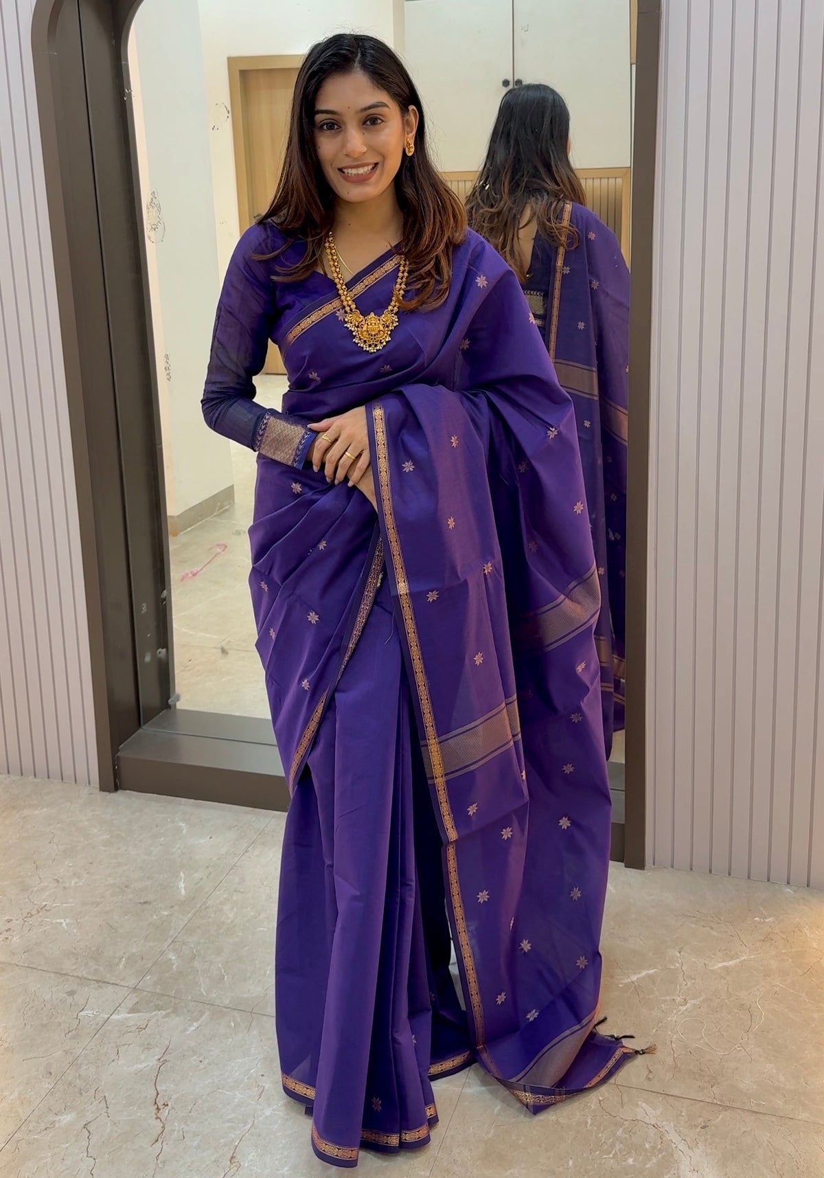 CM001 Cotton Maheshwari Saree!