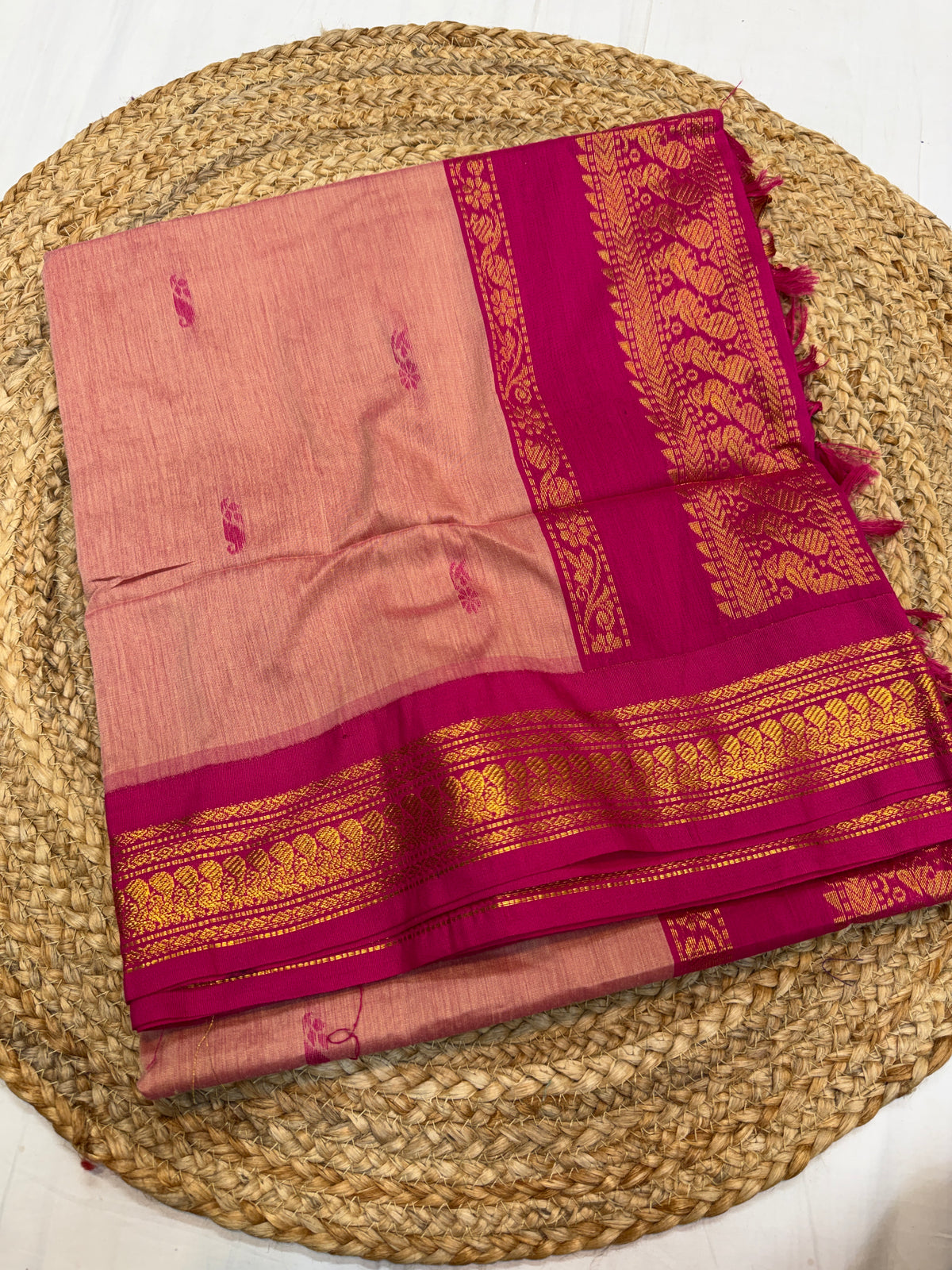 PG002 Pure cotton Gadwal Saree