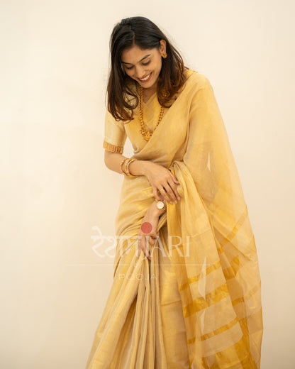 ML001 Pure Mul Tissue Saree!