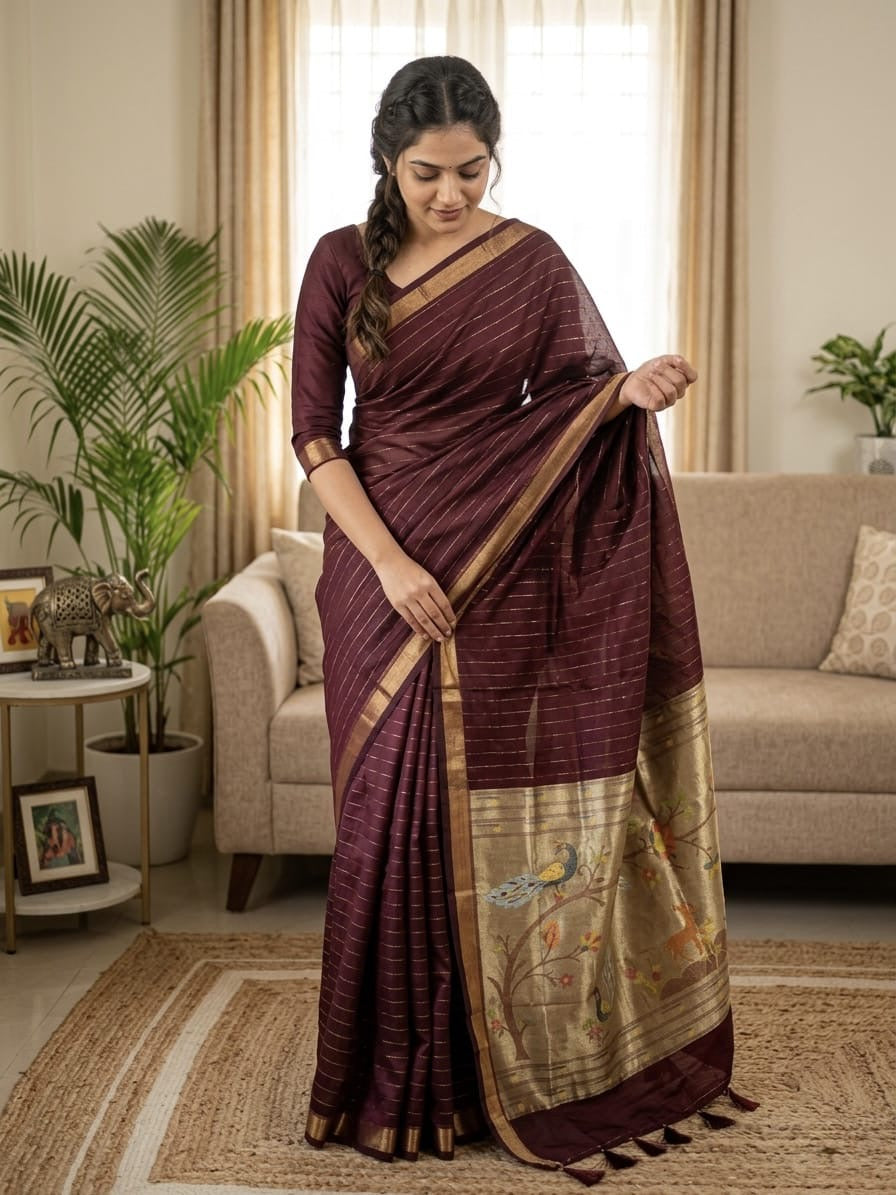 JM001 Pure Cotton Jamdani Saree!