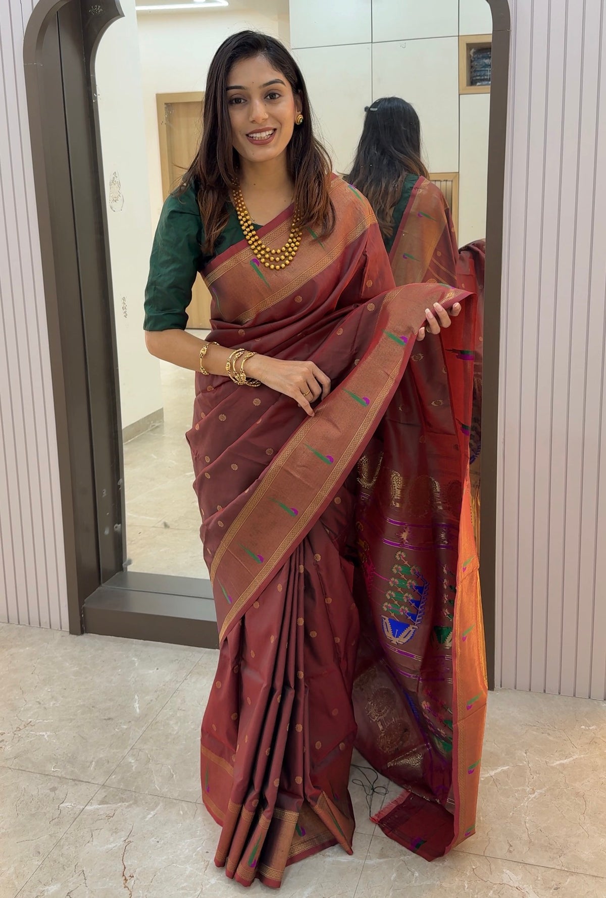 SMP01 Single Muniya Paithani