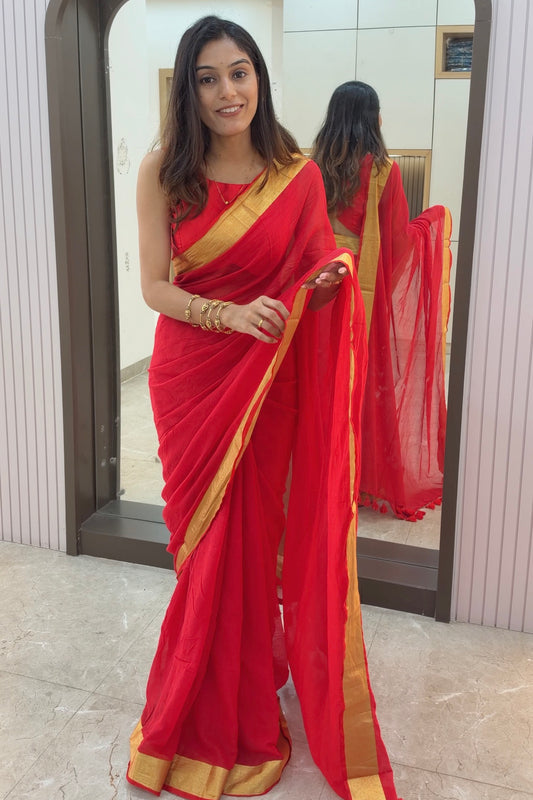 ML1100 Pure Mul Cotton Saree