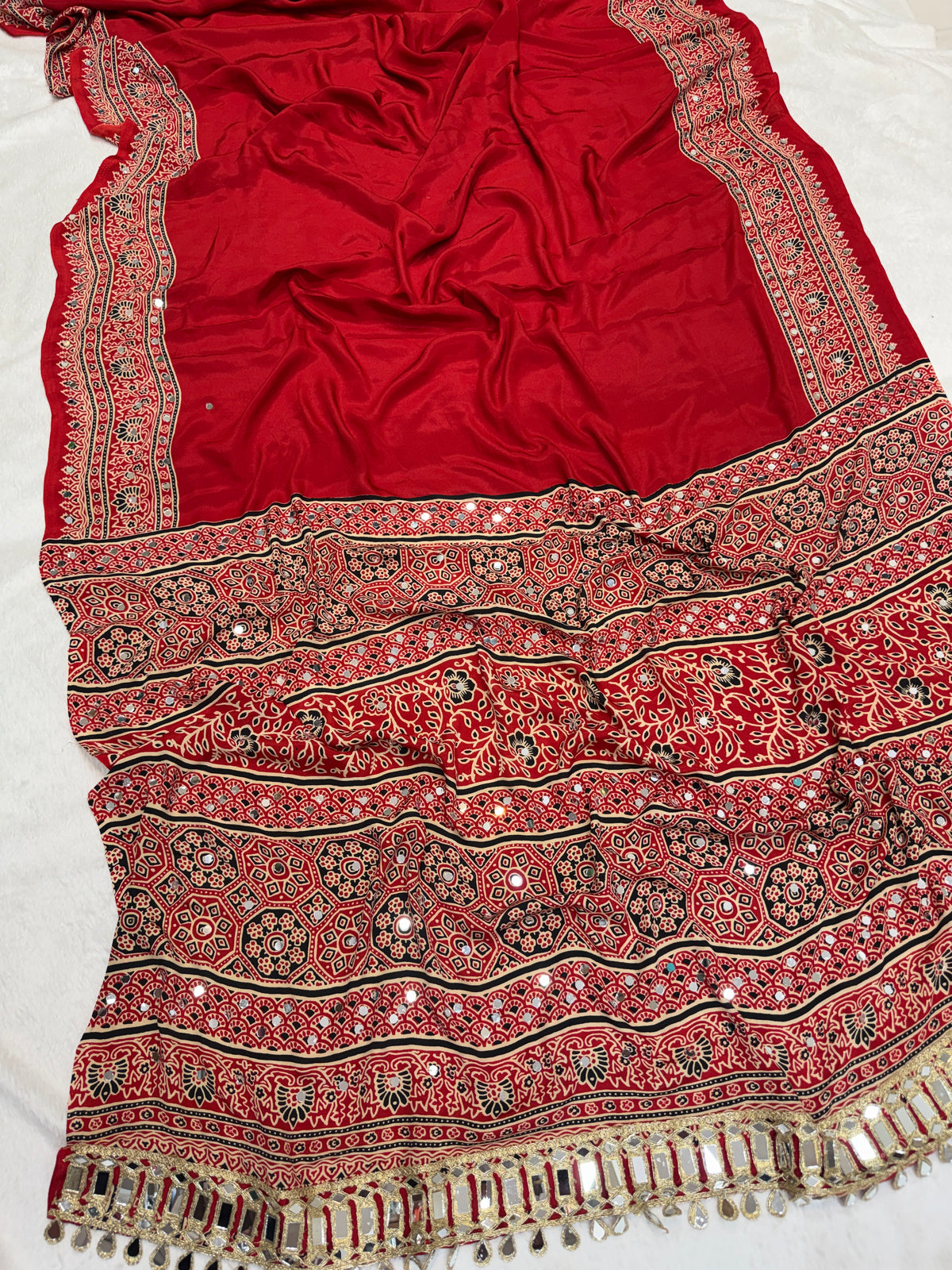 MW01 Ajarakh Print saree