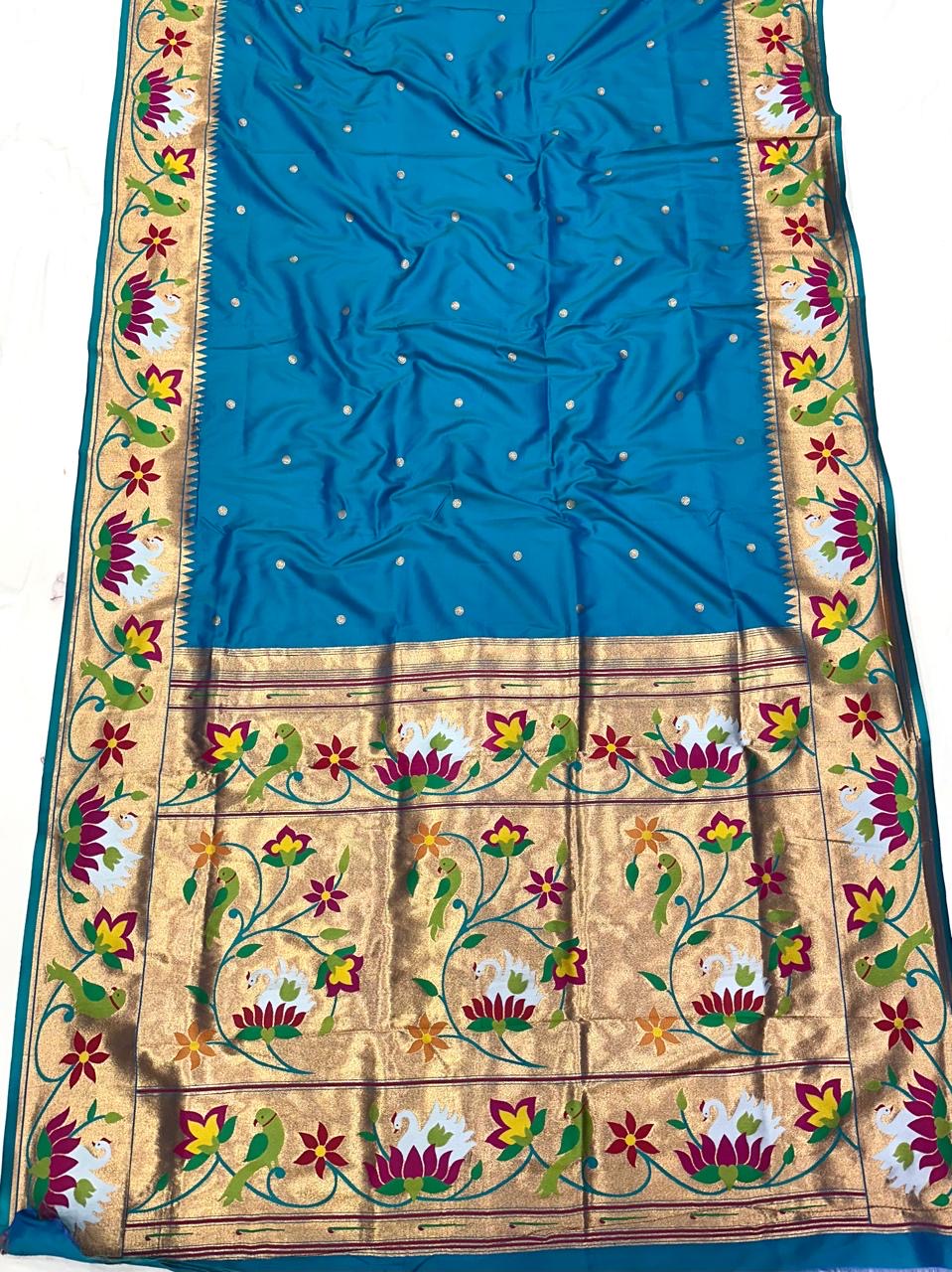 SWN01 SWAN BROCADE PAITHANI