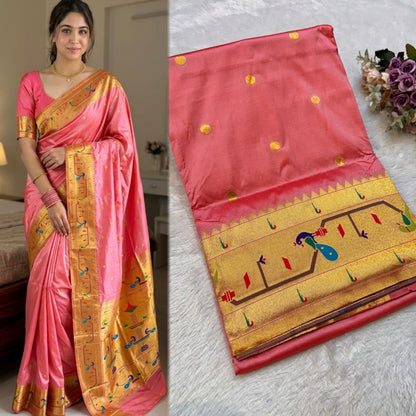 BK001  Brocade Mor Popat Paithani!