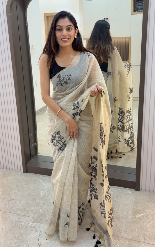 JS02 Cotton JaamDani Saree