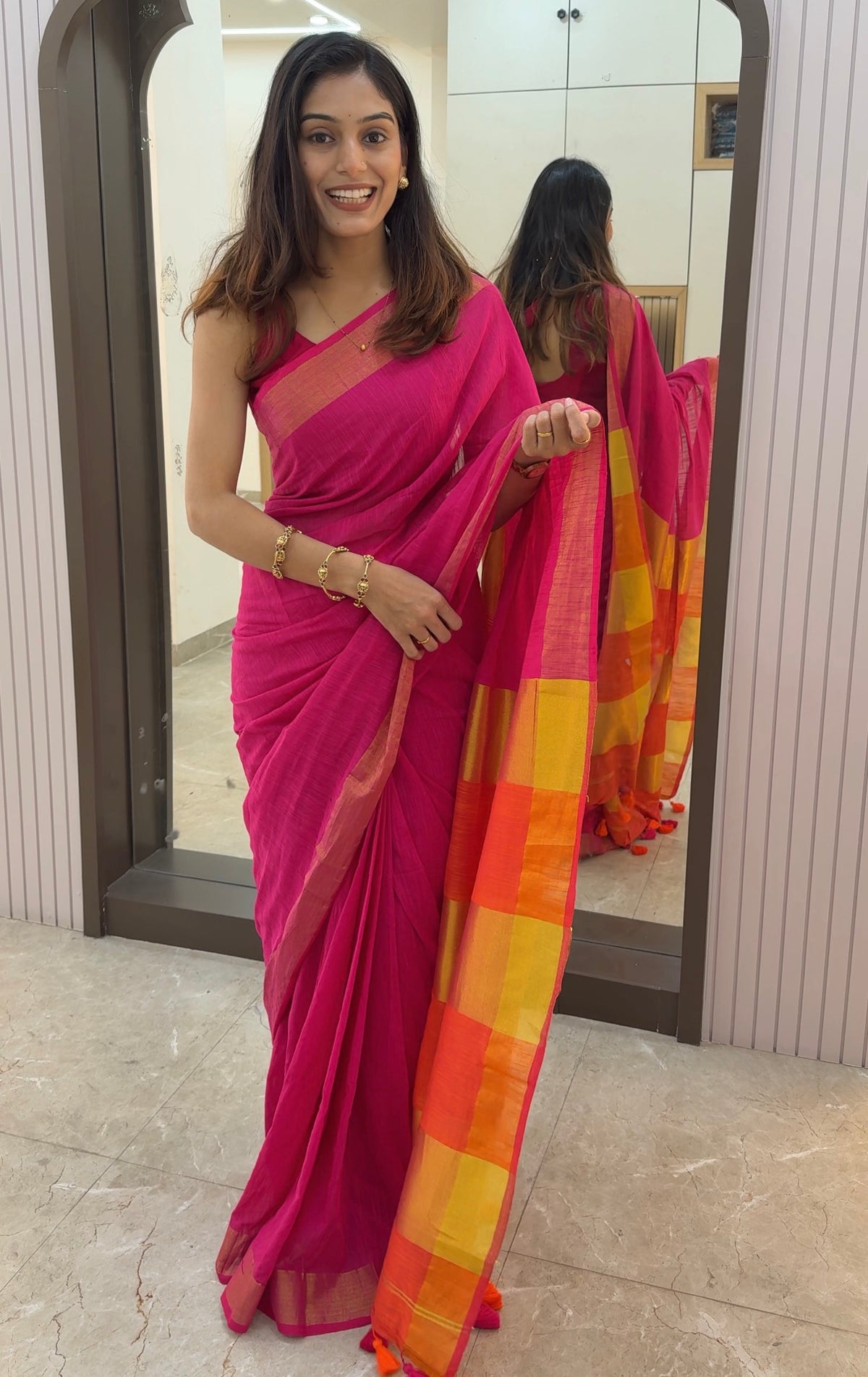 ML100 Viral  Mul Cotton Saree!