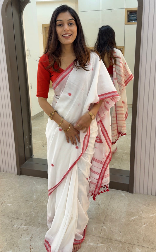 HJS01 HANDLOOM JAAMDANI SAREE