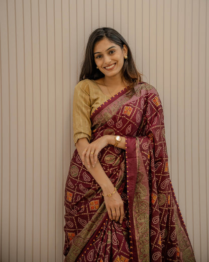 BS001 Bandhani Saree!